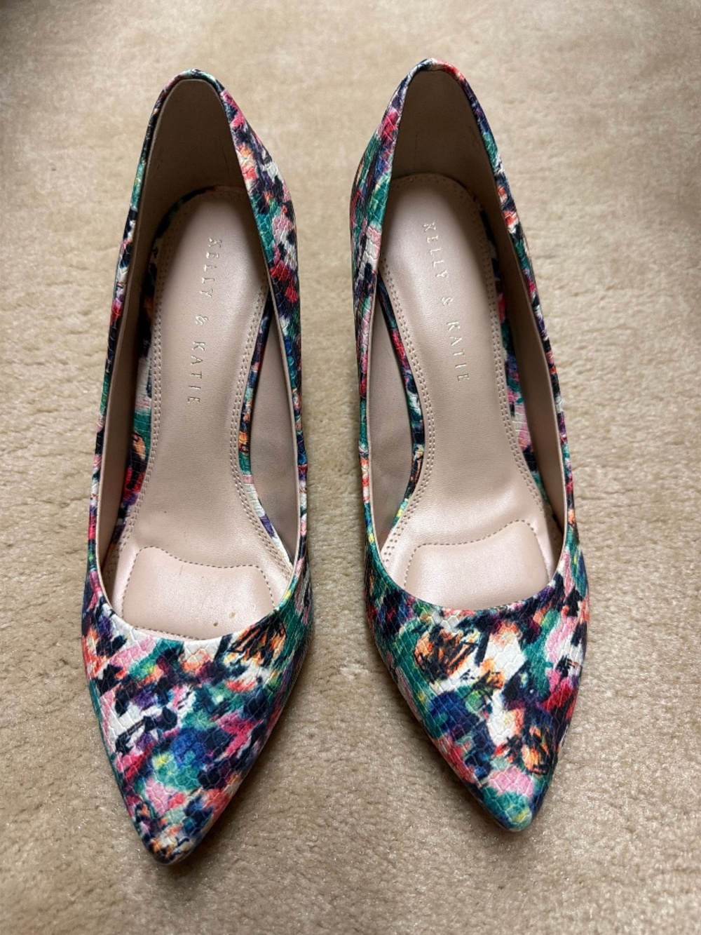 Kelly and Katie floral heels